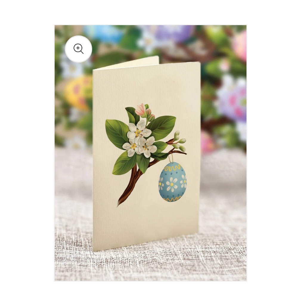 Freshcut Paper Mini Easter Egg Tree Pop-Up Greeting Card - Floral & Pastel Eggs - Picture 8 of 8
